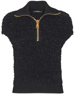 Balmain Round-Neck Knitwear - Nero
