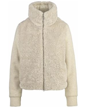 Bomboogie Tri-Material Jacke Mit Kunstpelz - Natur