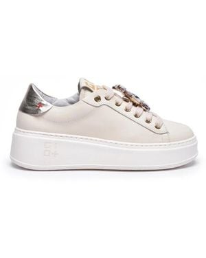 GIO+ Sneaker Mit Flacher Gummisohle - Weiß