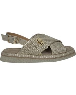 Laura Bellariva Flat Sandals - Grey