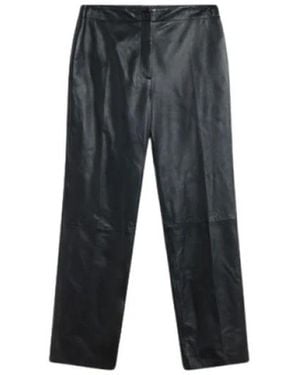 Semicouture Broeken ,Zwart ,Leer Gena Broeken - Grijs
