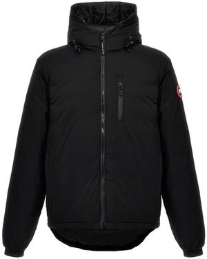 Canada Goose Jassen ,Zwart ,Nylon Lodge Windproof Ripstop Nylon Jacket