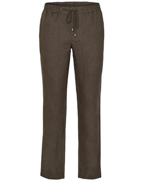 Sand Straight Trousers - Grigio