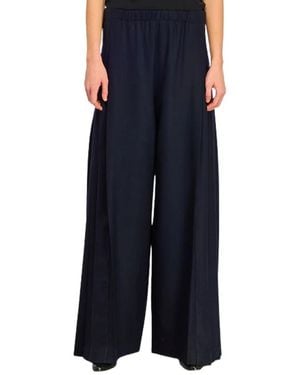 Semicouture Broeken ,Blauw ,Wol Ceara Broek