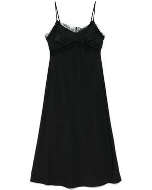 Vivetta Kleedjes ,Zwart ,Polyester Midi Jurken