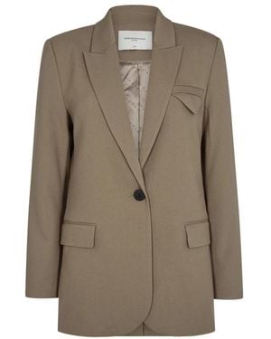 Copenhagen Muse Timber Wolf Blazer Met Klepzakken - Naturel