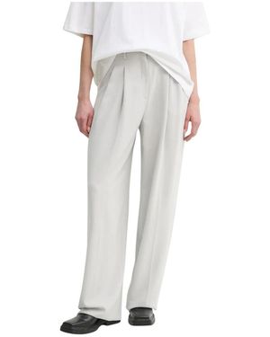 Theory Broeken ,Grijs ,Leer Double Pleat Pantalon