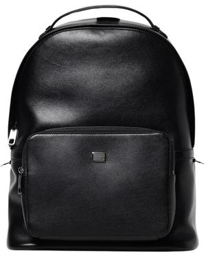Dolce & Gabbana Schwarzer Lederrucksack