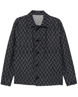 Tagliatore Shirtjack Met Ruitpatroon - Zwart