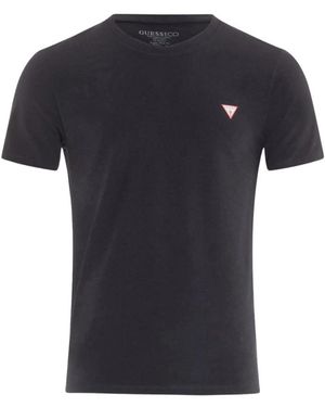 Guess Tops ,Blauw ,Katoen T-Shirt - Zwart