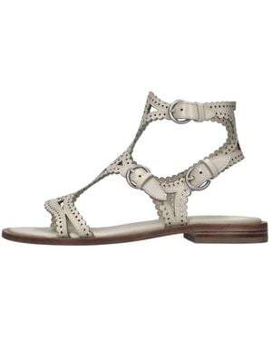 Ash Paprika Flat Sandal - Mettallic