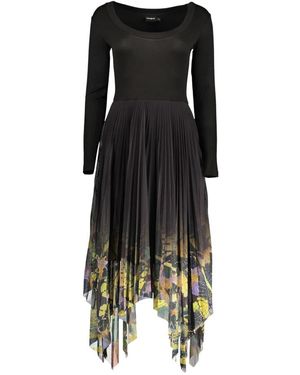 Desigual Kleedjes ,Zwart ,Alba Lacroix Lange Jurk