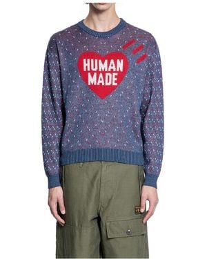 Human Made Round-Neck Knitwear - Grijs