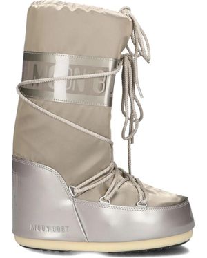 Moon Boot Silberne Schneestiefel Icon Glance - Grau
