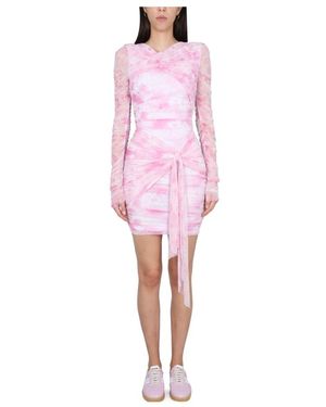 MSGM Mini Jurk Van Tule - Roze