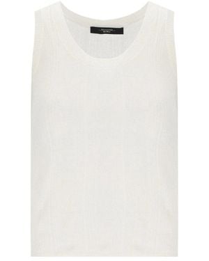 Weekend by Maxmara Sleeveless Tops - White