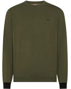 Sun 68 Rundhals-Strickpullover - Grün