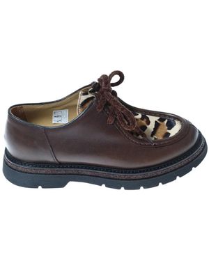 Maze Laced Shoes - Marrone