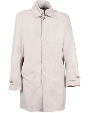 Fay Single-Breasted Coats - Bianco
