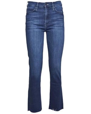 Mother Jeans ,Blauw ,Katoen Mid Rise Dazzler Ankle Fray