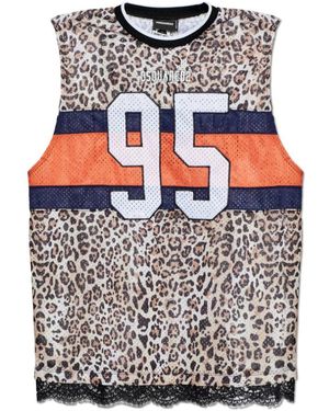 DSquared² Tops ,Top Met Z-Logo - Grijs