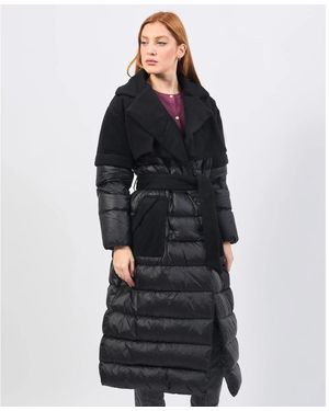 AFTER LABEL Abrigo Largo Acolchado Negro, Mujer, Talla