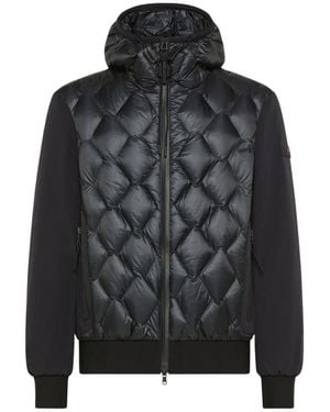 Peuterey Jassen ,Blauw ,Nylon Koons Kj Bmat Jacket - Zwart