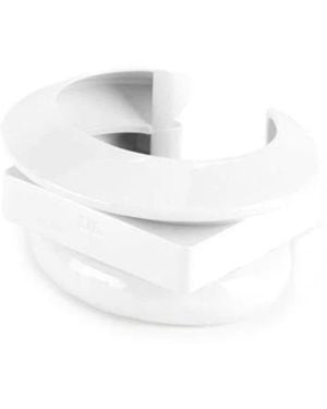 Elisabetta Franchi Rigide Armband Met Gelakte Band - Wit