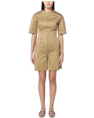 Thelatest Bruine Tuta Jurk Collectie - Naturel