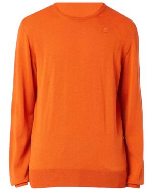K-Way Round-Neck Knitwear - Orange