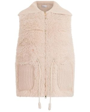 Moncler Jassen ,Wol Zonder Mouwen Gilet - Naturel
