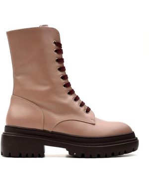 L'Autre Chose Lace-Up Boots - Brown