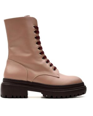 L'Autre Chose Lace-Up Boots - Brown
