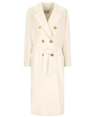 Max Mara Belted Coats - Natural