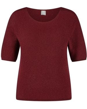 Rabe Rundhals-Strickware - Rot