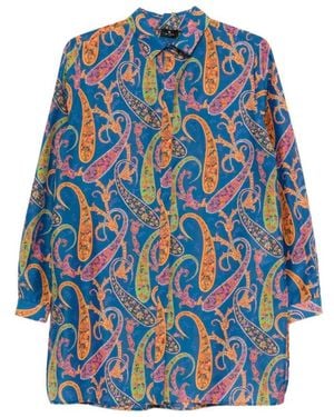Etro Paisley Print Shirt - Blauw
