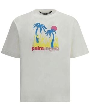 Palm Angels T-Shirts - Grey