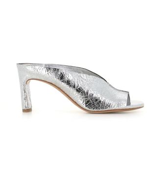 Roberto Del Carlo Heeled Mules - Metallic