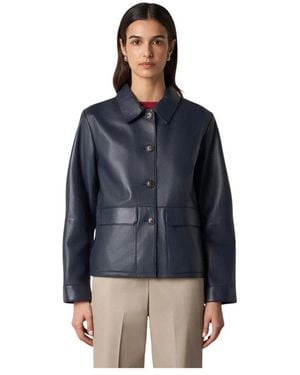 Brooks Brothers Leather Jackets - Blue