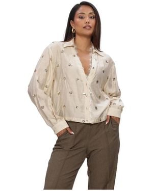 Nukus Anika Blouse Paillet - Naturel