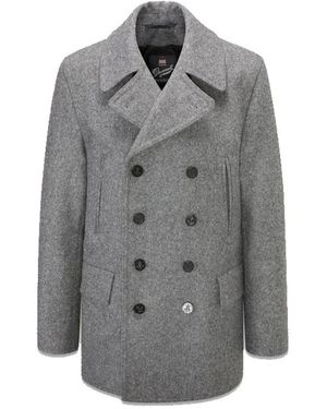 Gloverall Double-Breasted Coats - Grey