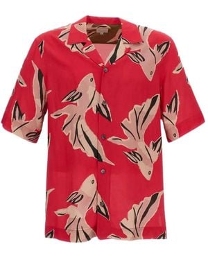 Paul Smith Short Sleeve Shirts - Red