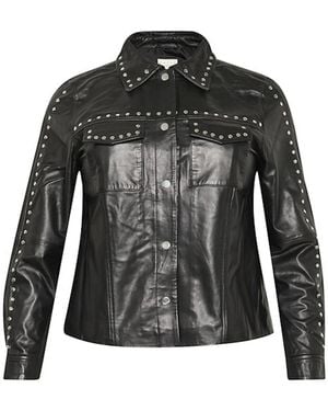 Kaffe Leather Jackets - Black