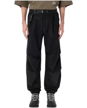 and wander Straight Trousers - Black
