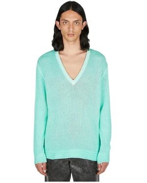 Guess V-Ausschnitt Pullover - Blau
