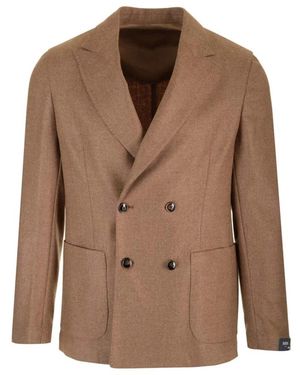 Barba Napoli Easy Double-Breasted Jacket - Bruin