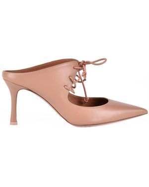 Malone Souliers Heeled Mules - Rose