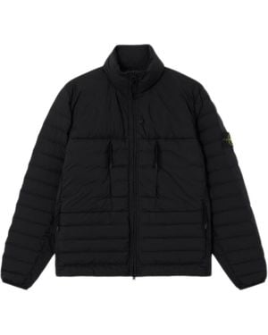 Stone Island Jassen ,Zwart ,Leer Seamless Tunnel Down Jacket