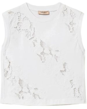 Twinset Sleeveless Tops - White
