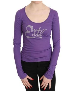 Exte Long Sleeve T-Shirts - Purple